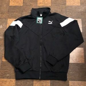 Puma Black Jacket with White Shoulder Panels